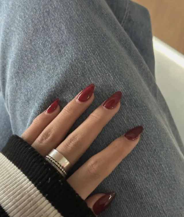 #nails, fint med rött nu till vintern
